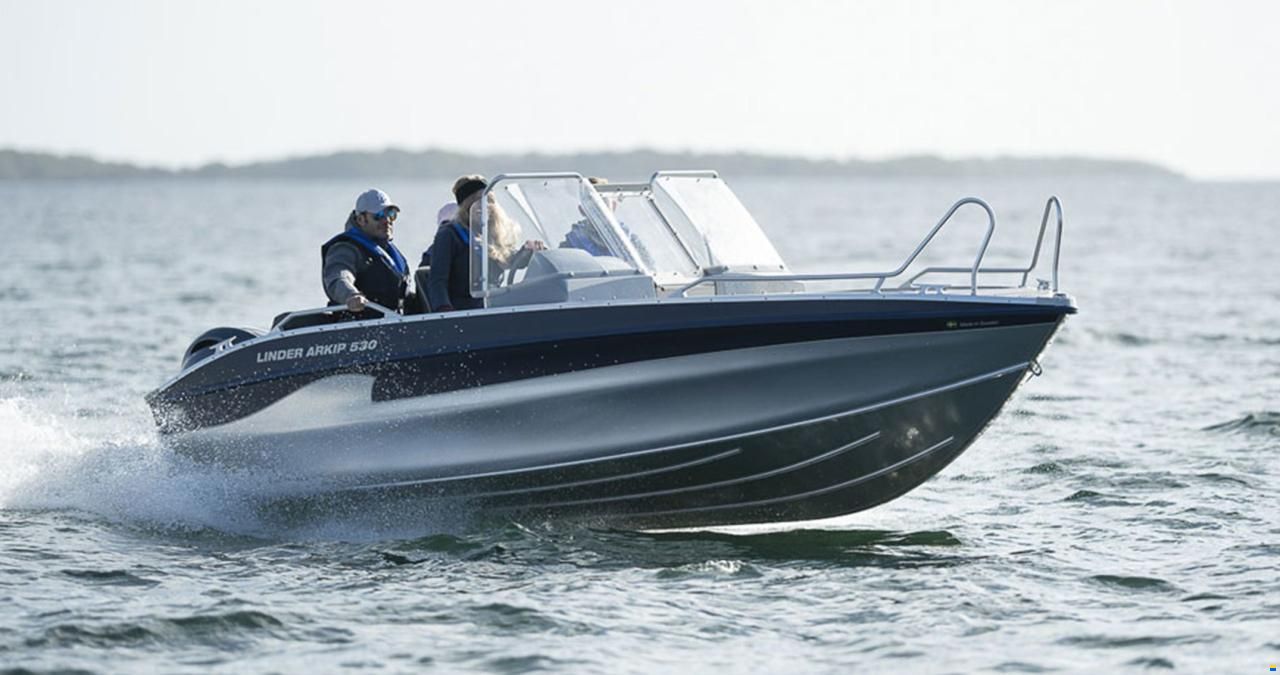Linder Arkip 530 BR + Pre-Rigg.Yamaha+Garmin 9"