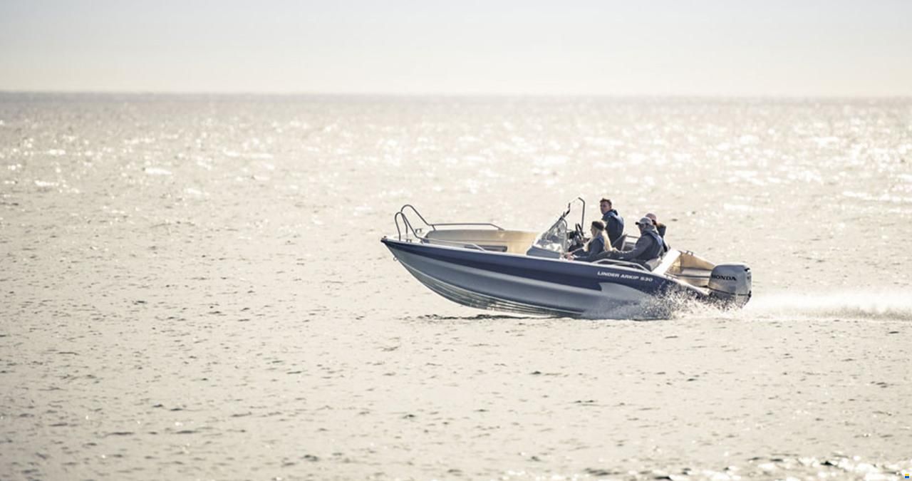 Linder Arkip 530 BR + Pre-Rigg.Yamaha+Garmin 9"