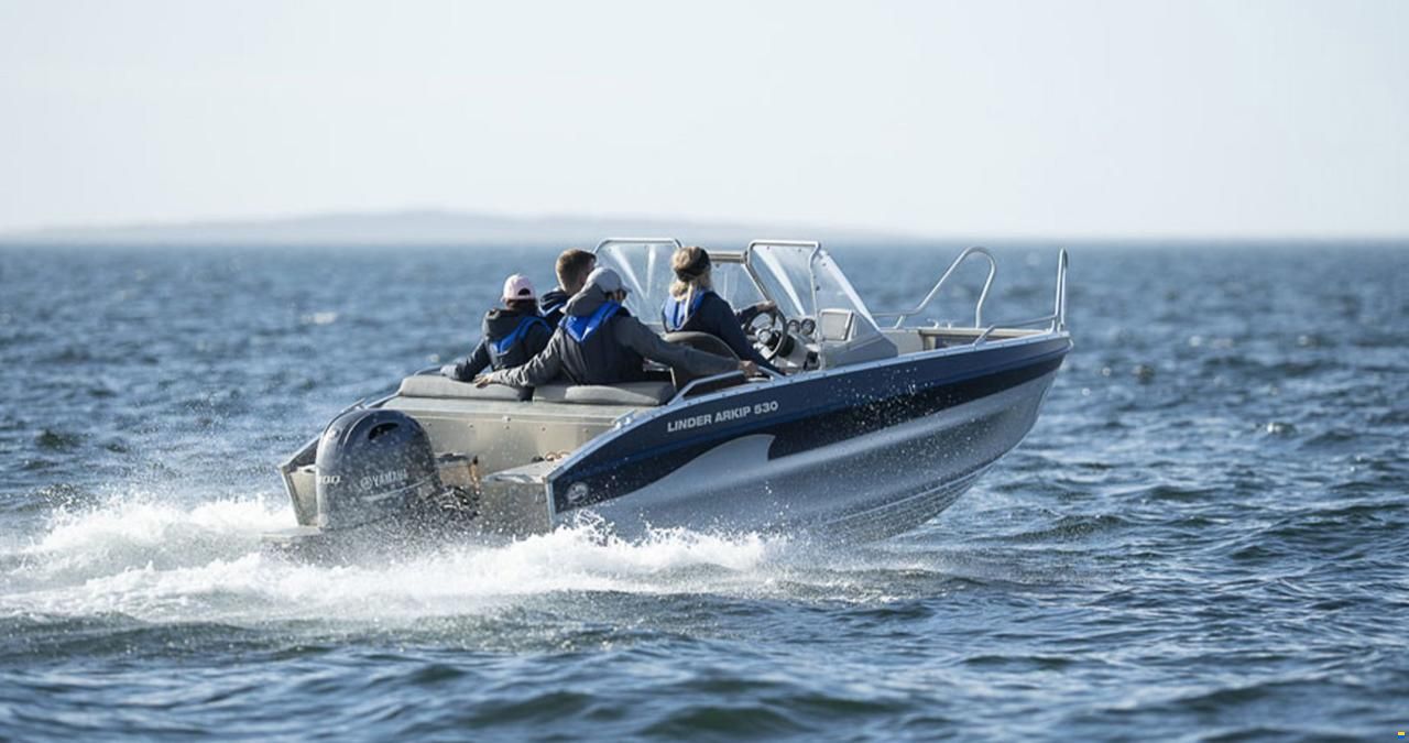 Linder Arkip 530 BR + Pre-Rigg.Yamaha+Garmin 9"