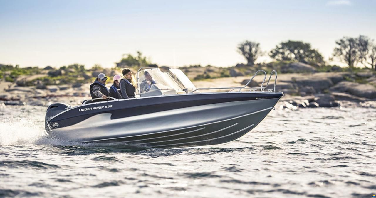 Linder Arkip 530 BR + Pre-Rigg.Yamaha+Garmin 9"