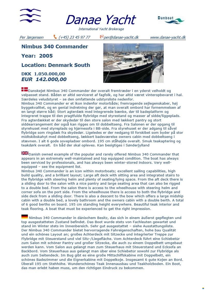 Nimbus 340 Commander