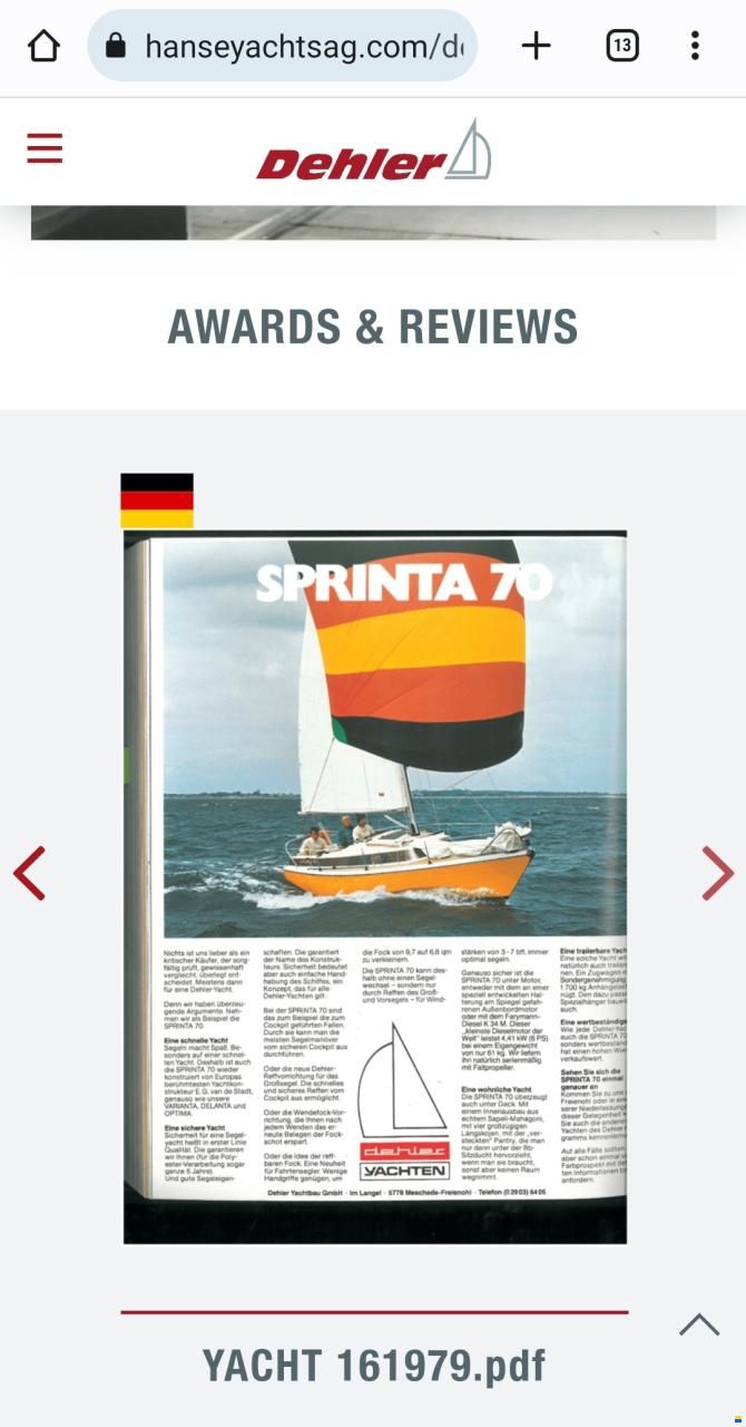 Dehler Sprinta 70