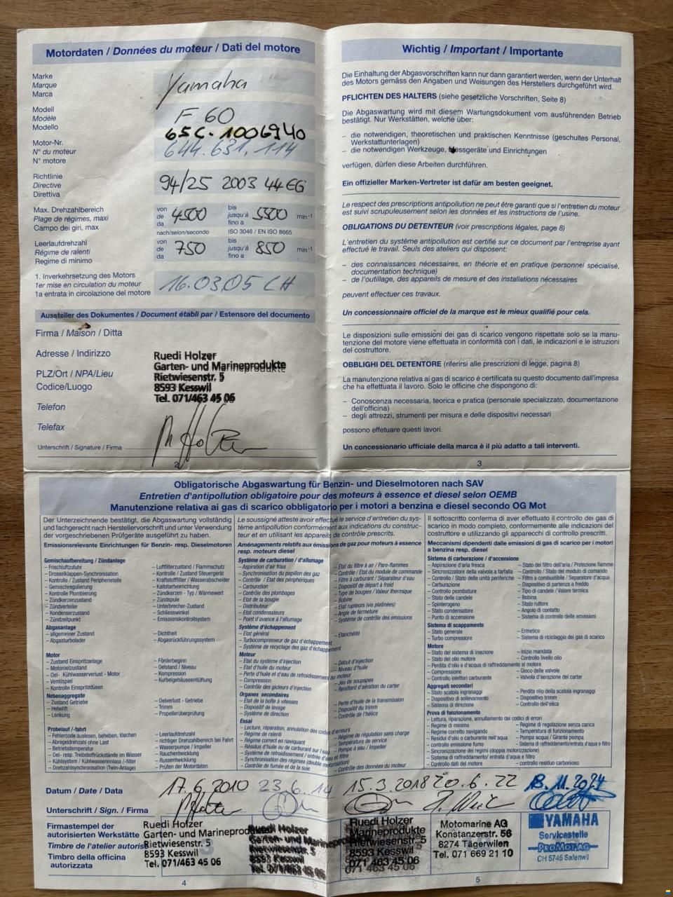 Yamaha 60 PS, 4-Takt,  Langschaft