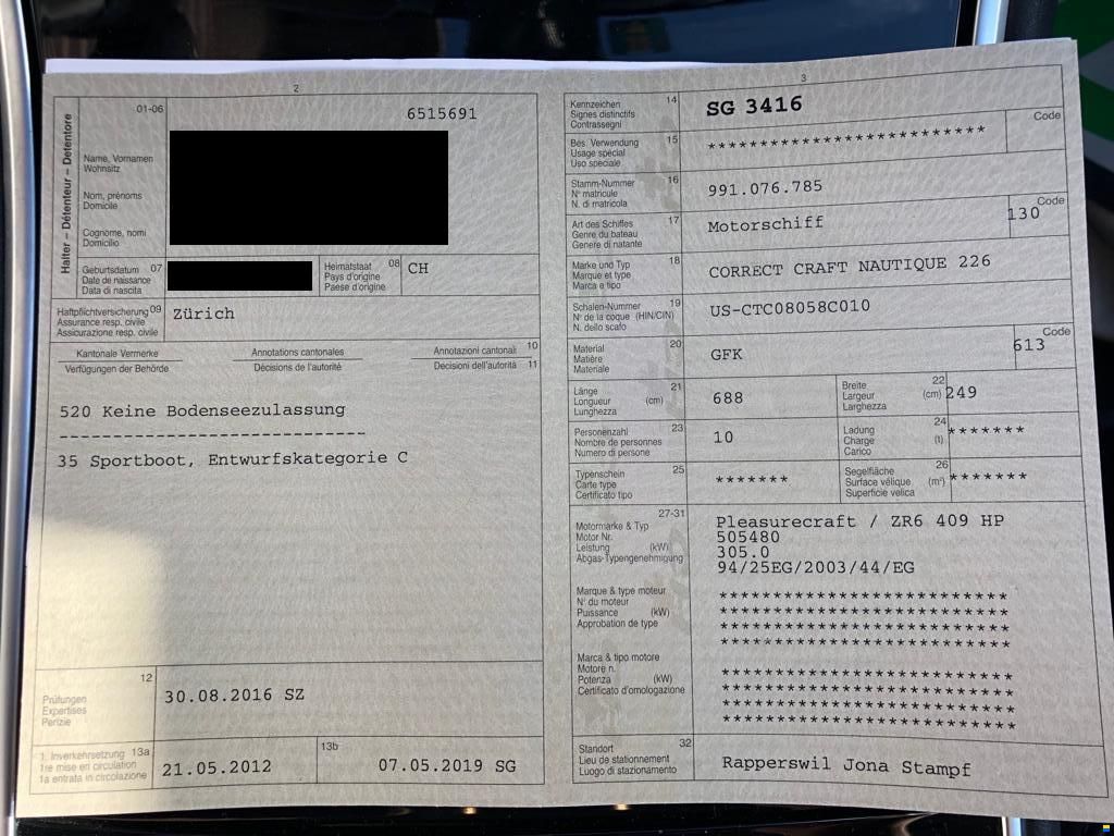 Nautique Correct Craft Nautique 226