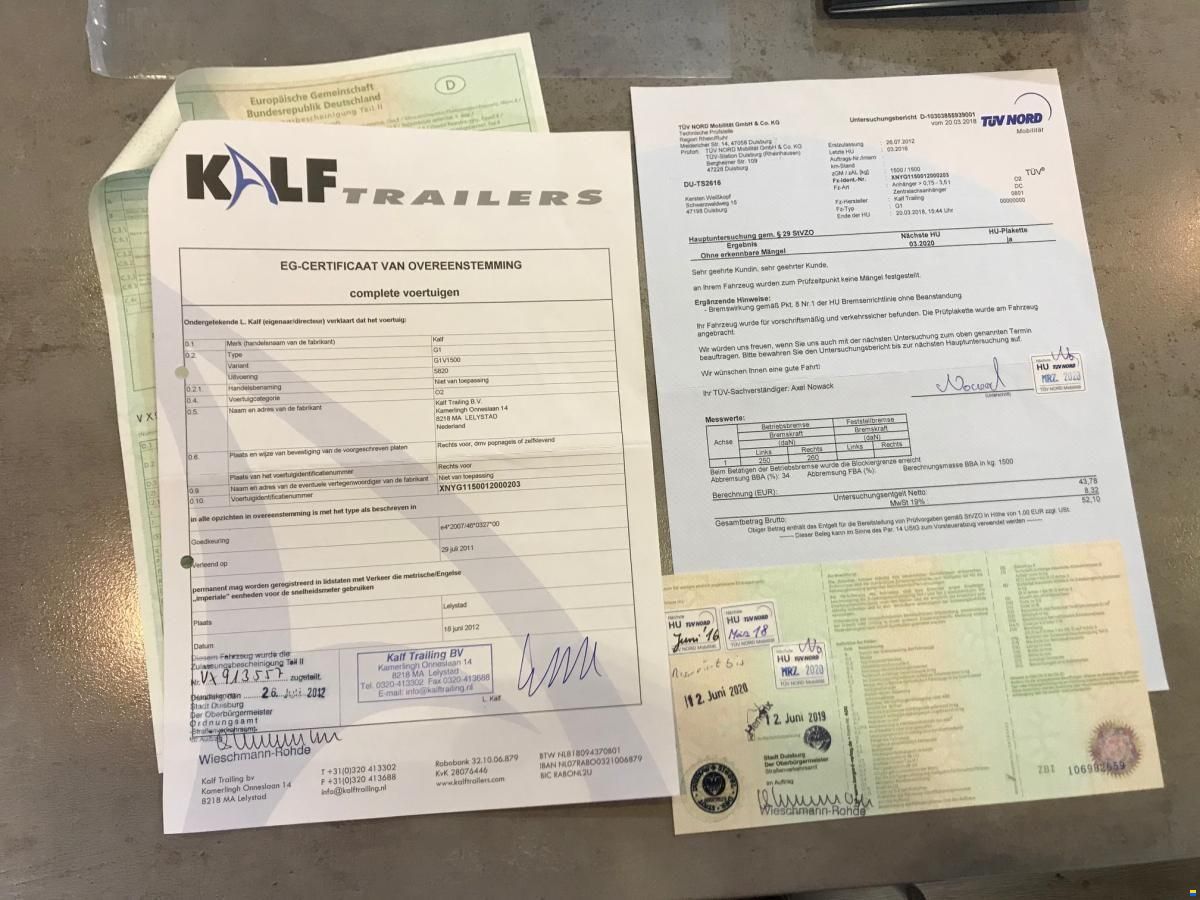 Kalf 1500 kg trailer