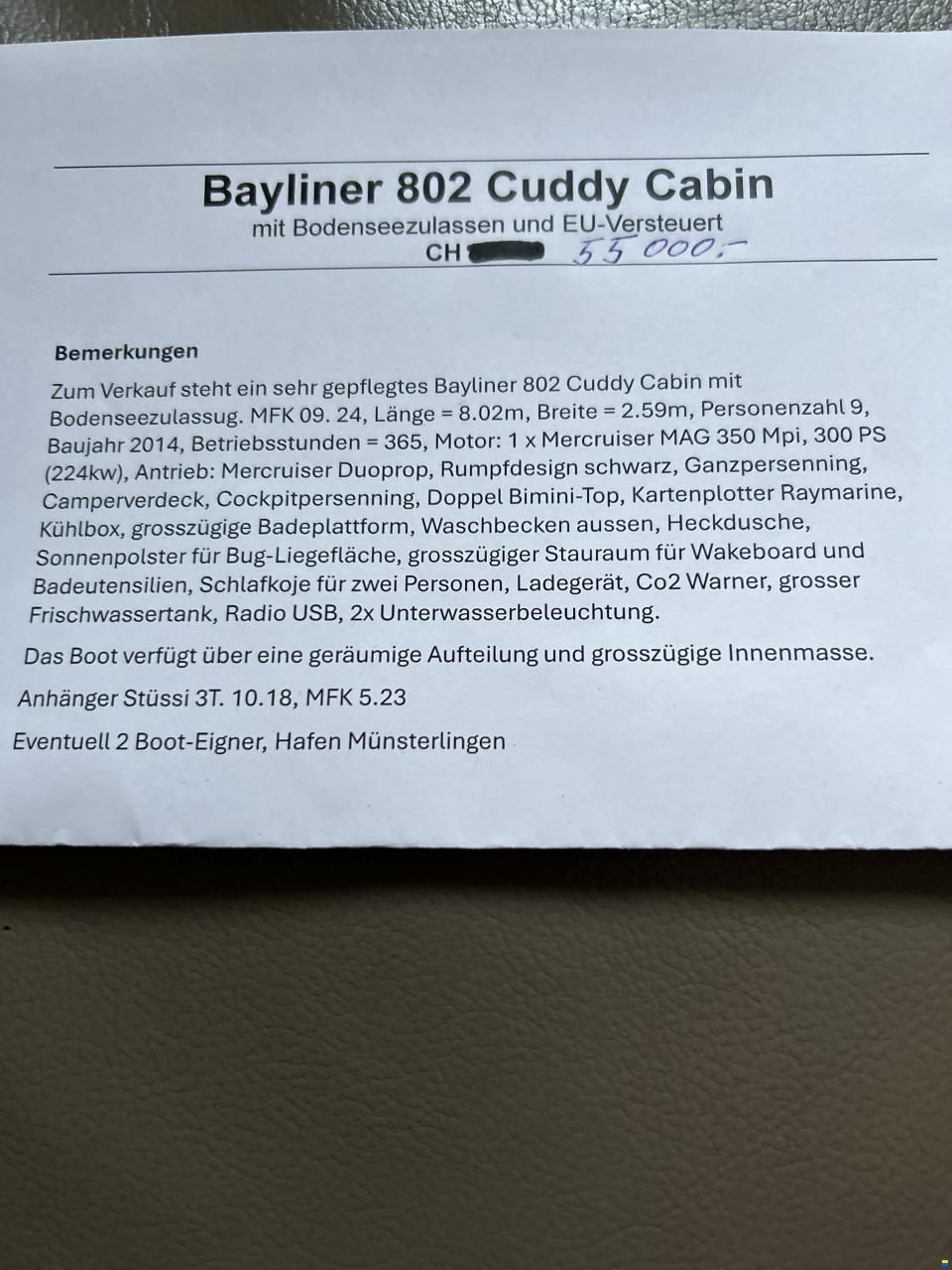 Brunswick Bayliner 802 Cddy Cabin