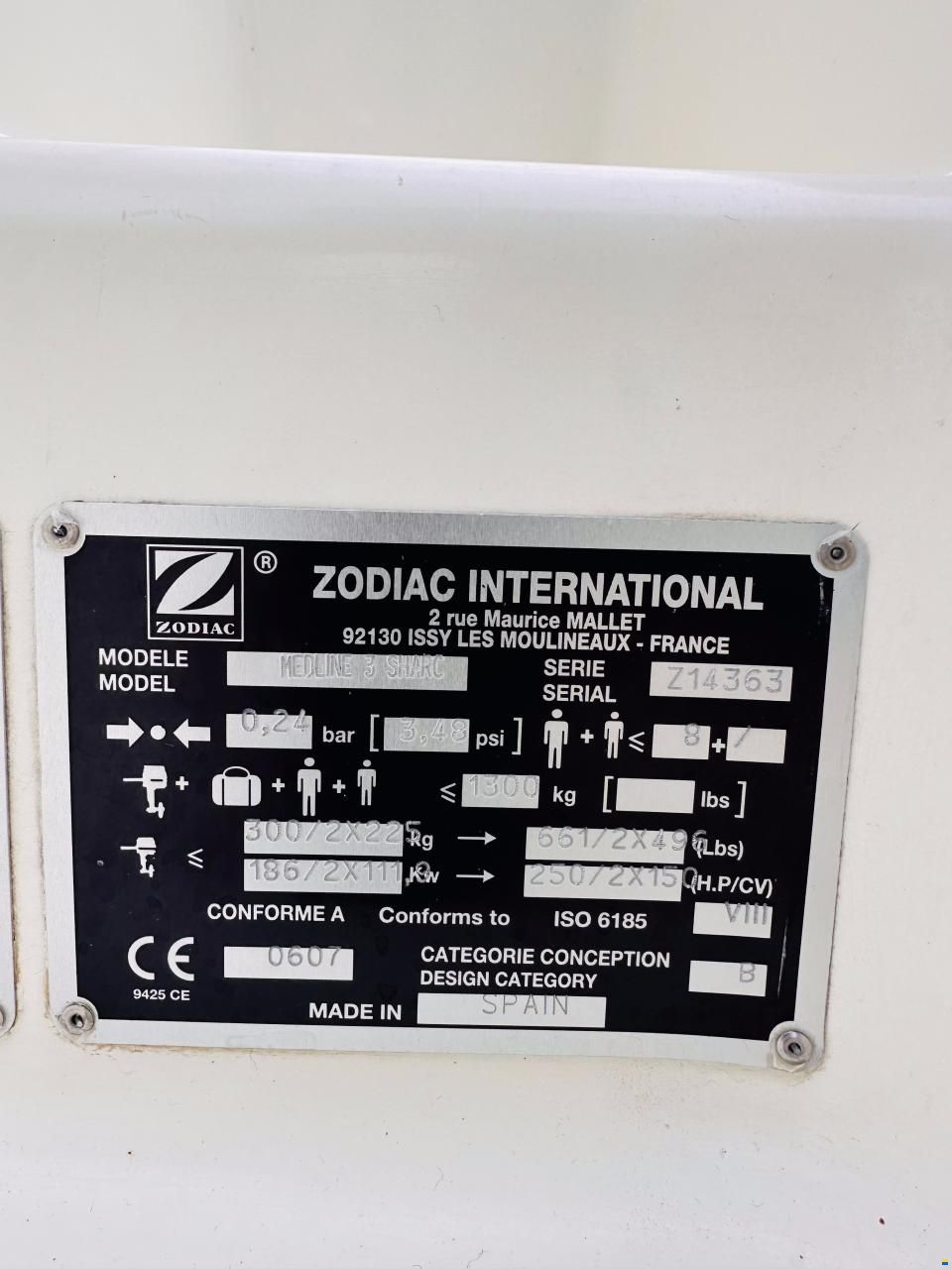 Zodiac Medline 3 Sharc