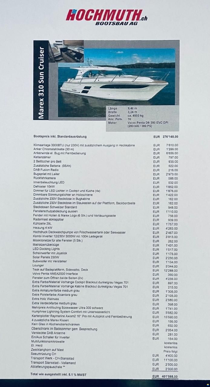 Marex 310 Sun Cruiser