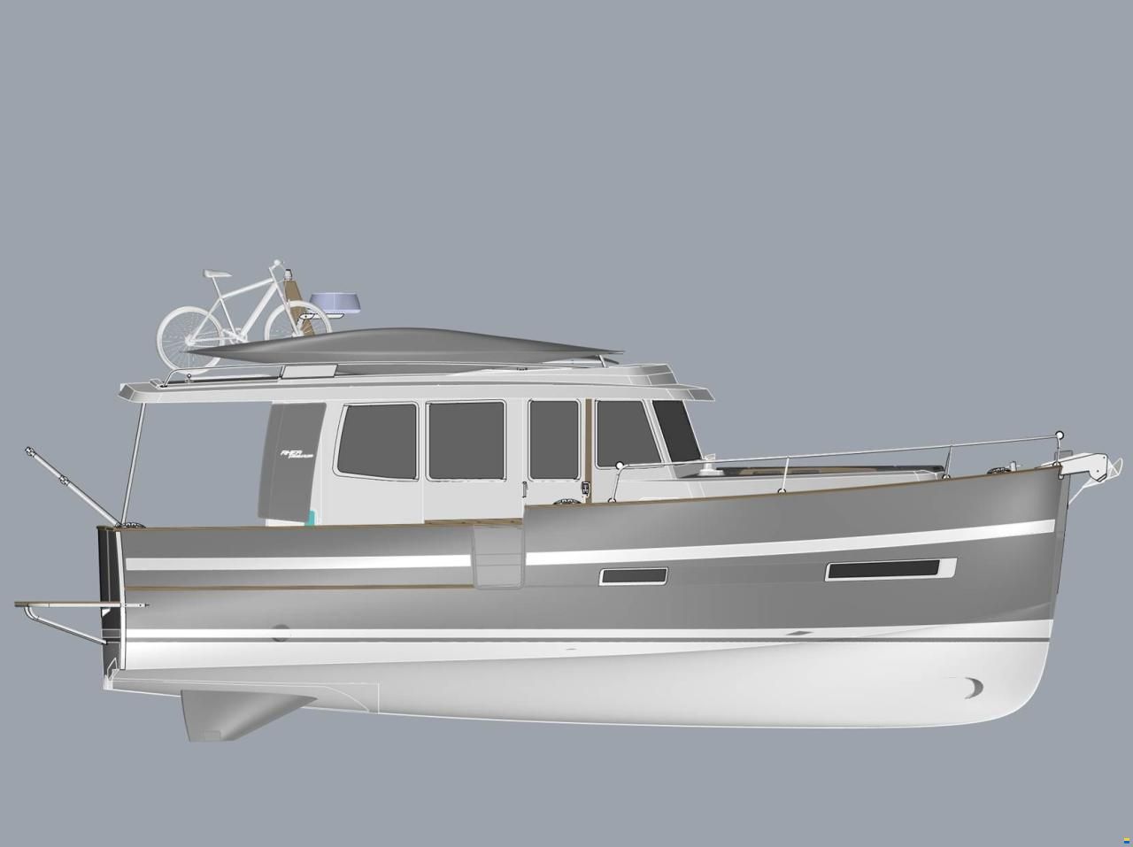 Rh&eacute;a 34 Trawler Fly Sedan