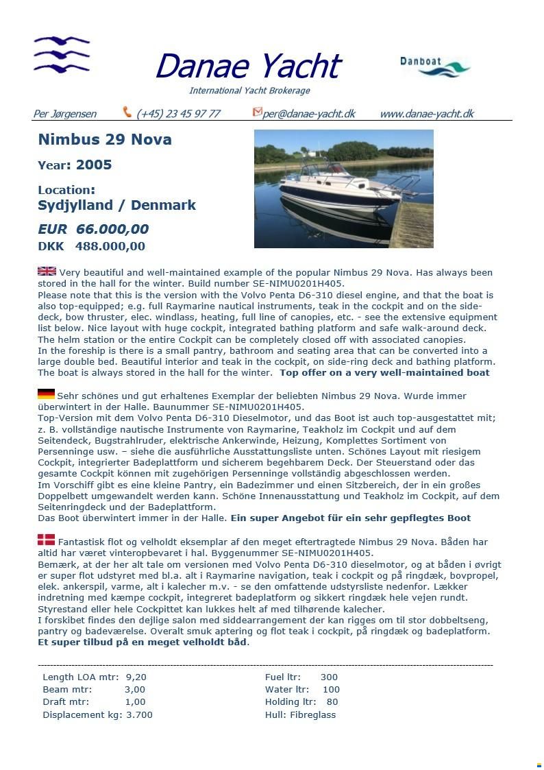 Nimbus 29 Nova