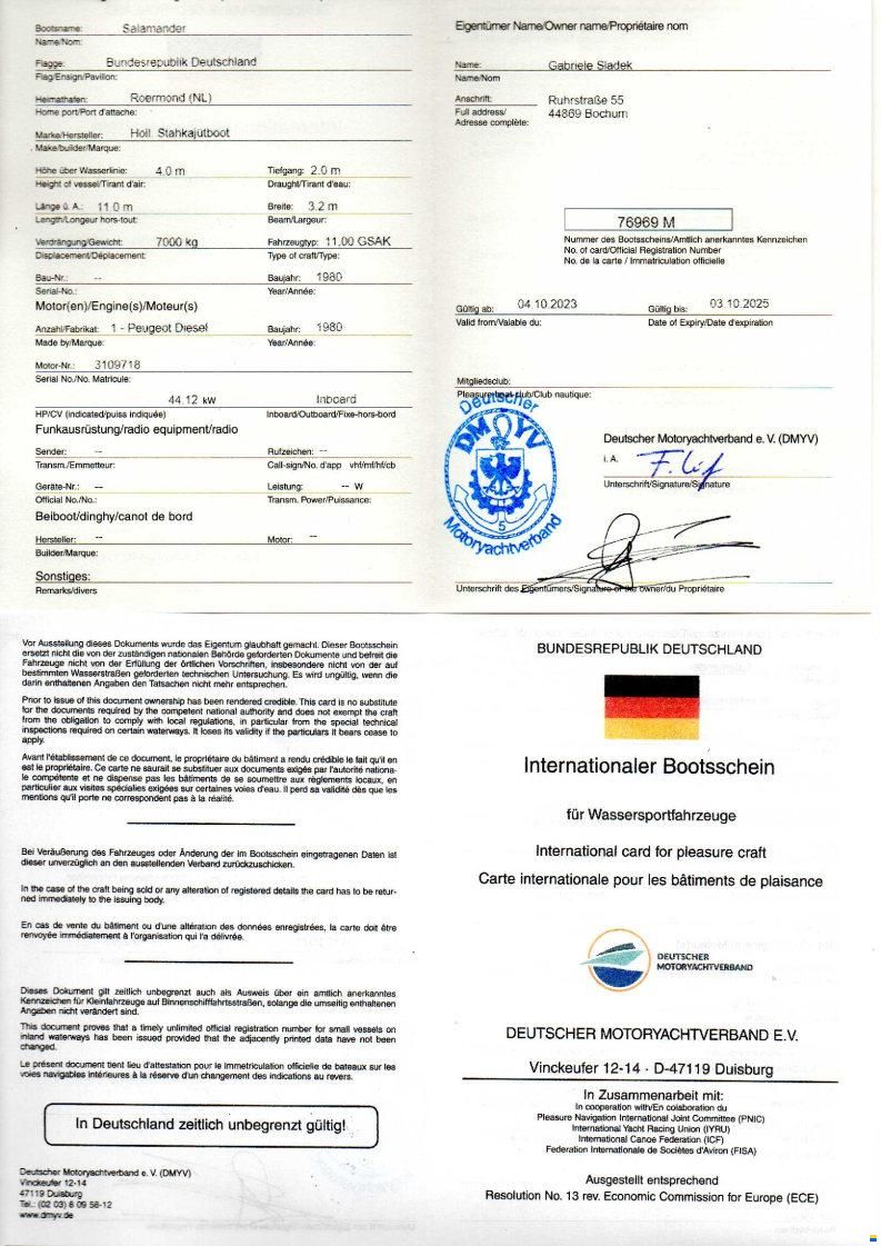 Holl. Stahlkaj&uuml;boot