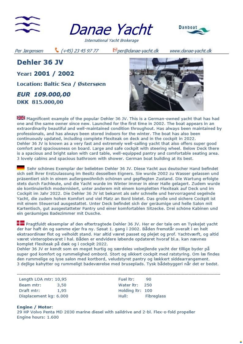 Dehler 36 JV