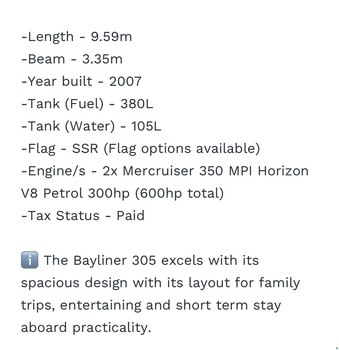 Bayliner 305