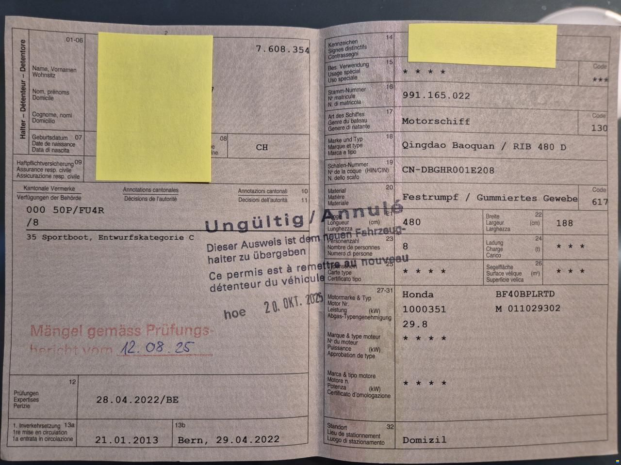 Qingdao Baoquan RIB 480