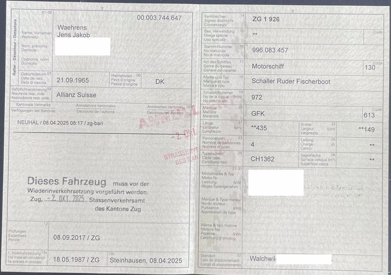 Schaller Ruder Fischerboot