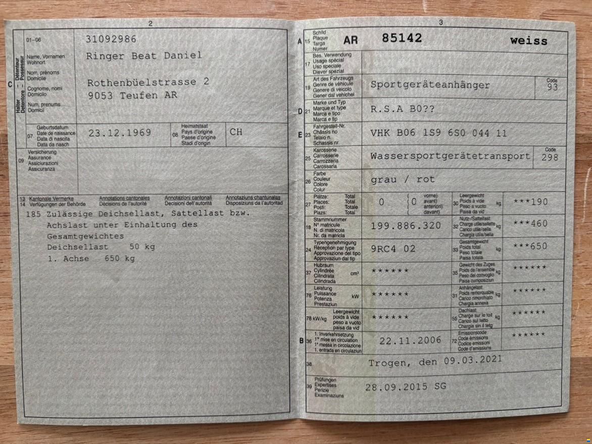 CBS Remorques Schlauchboot-Trailer