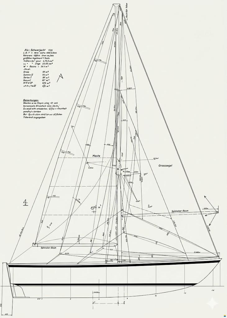 Alu-Hub-Kielschwert-Yacht, Feltz-Design