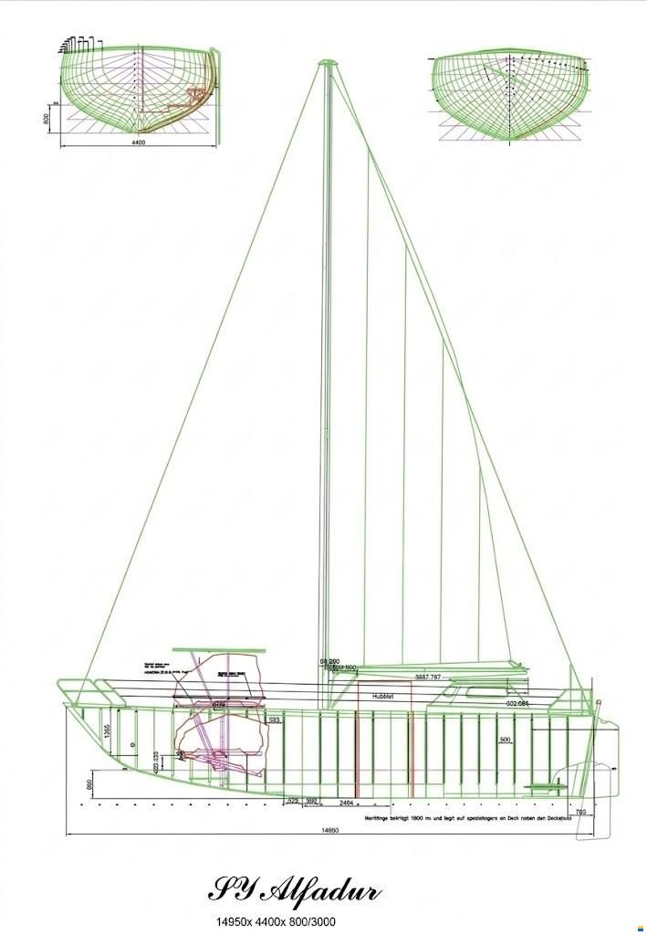 Alu-Hub-Kielschwert-Yacht, Feltz-Design