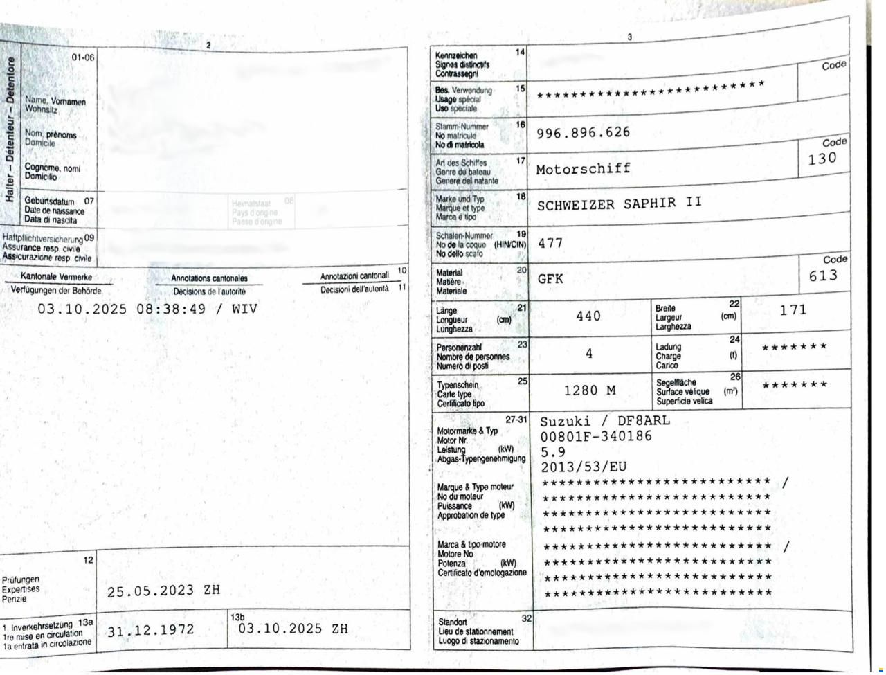 Schweizer Bateaux Saphir II