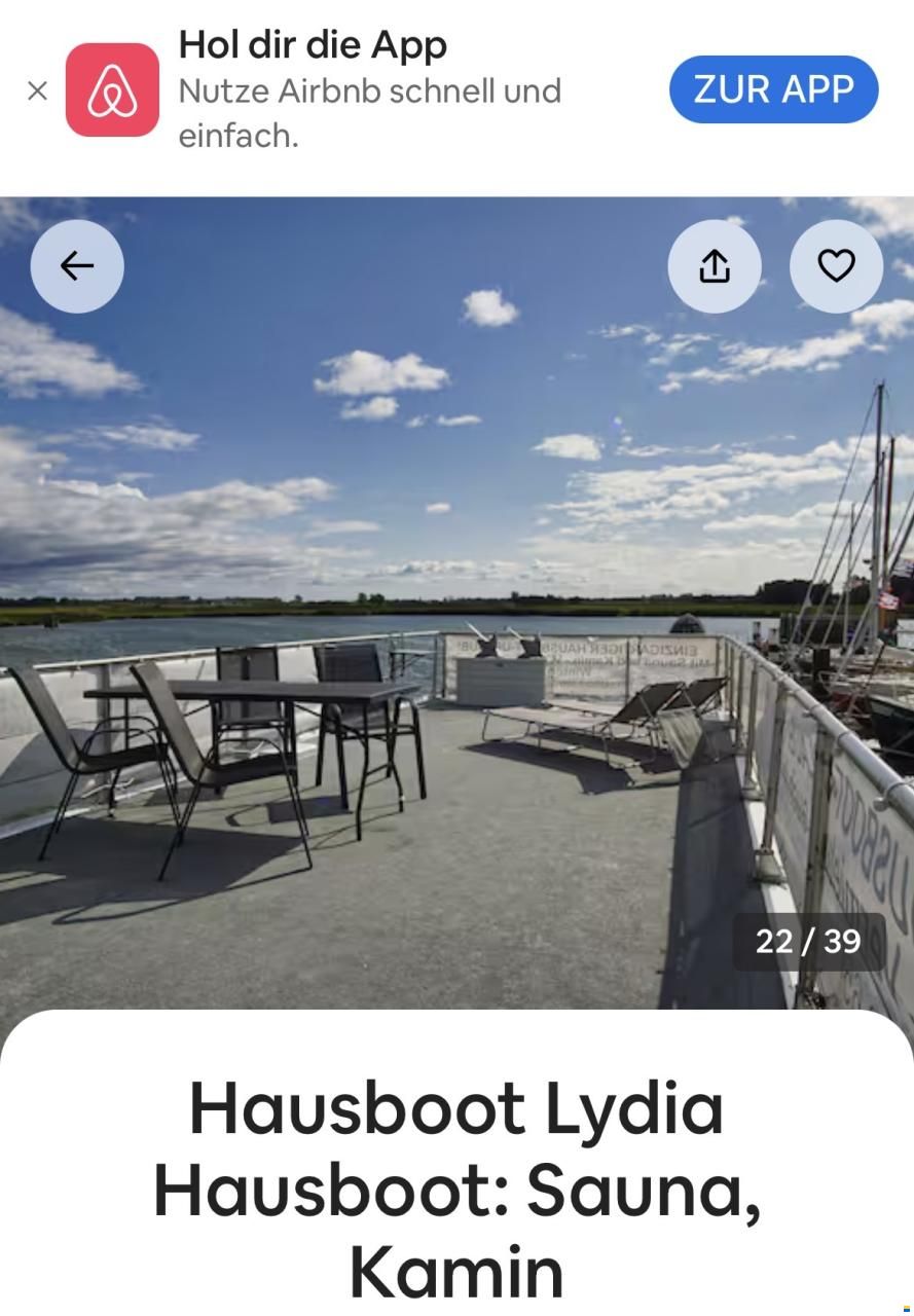 Hausboot mit Sauna
