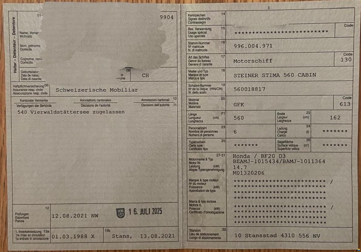 Steiner Werft Stima 560 Cabin