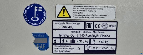 Terhi 400 Motorboot + Suzuki 8 PS