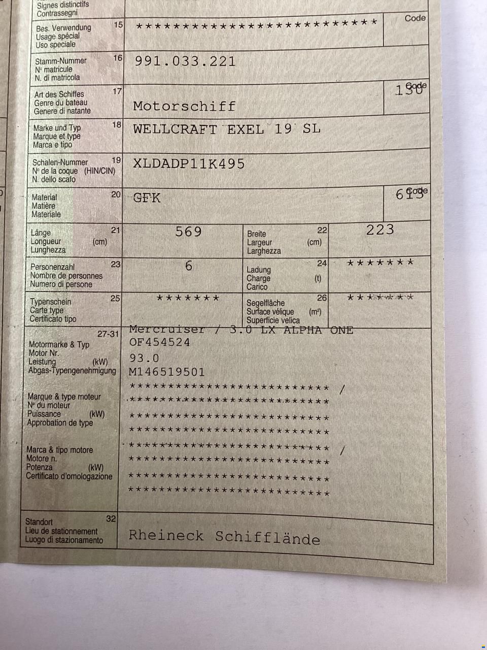Wellcraft Exel 19 SL