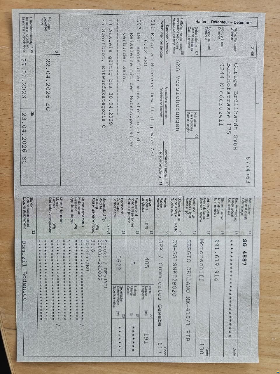 Suzuki Mx 410 RIB Sergio Cellano