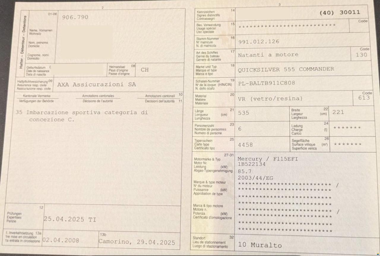 Quicksilver 555 Commander