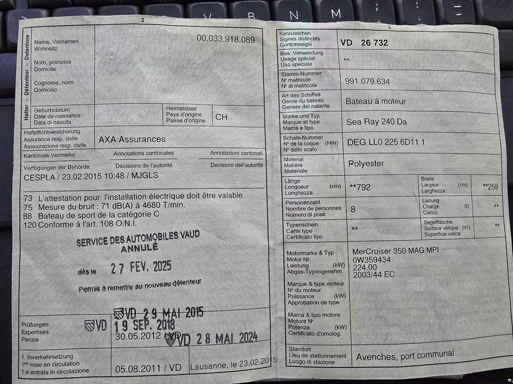 Sea Ray 240 DA Sundancer