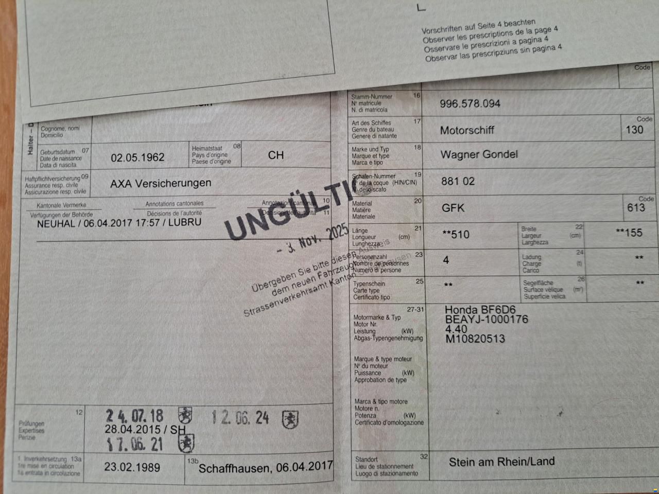 Gepflegtes Wagner Motorboot