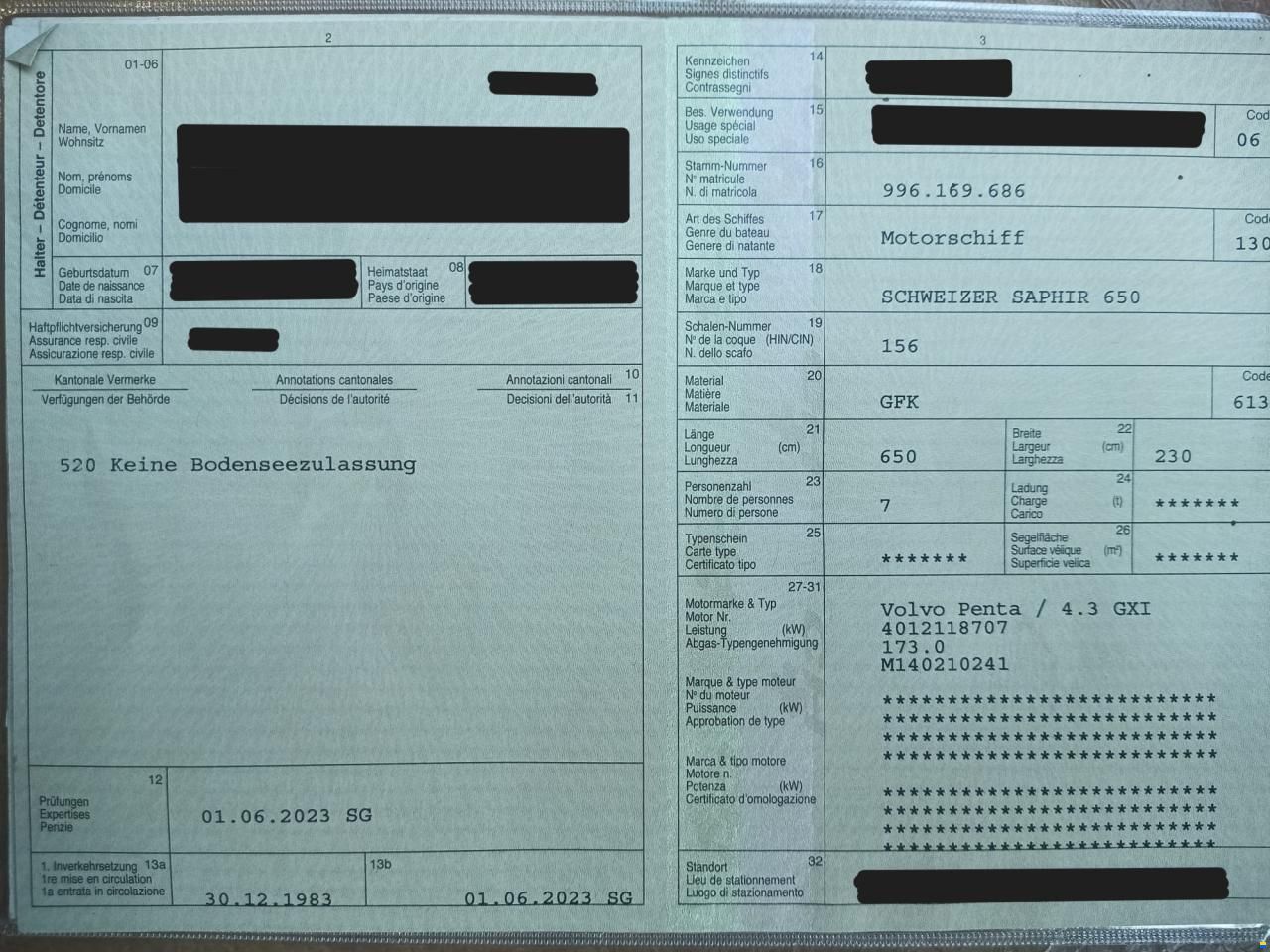 Schweizer Saphir 650