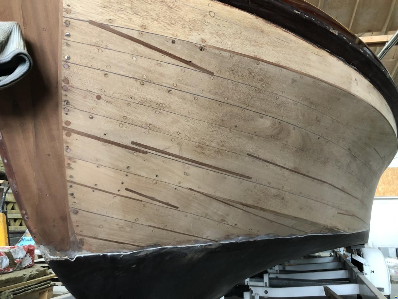 Beck Reichenau MAHAGONI MOTORBOOT EINZELST&Uuml;CK VOLLHOLZ