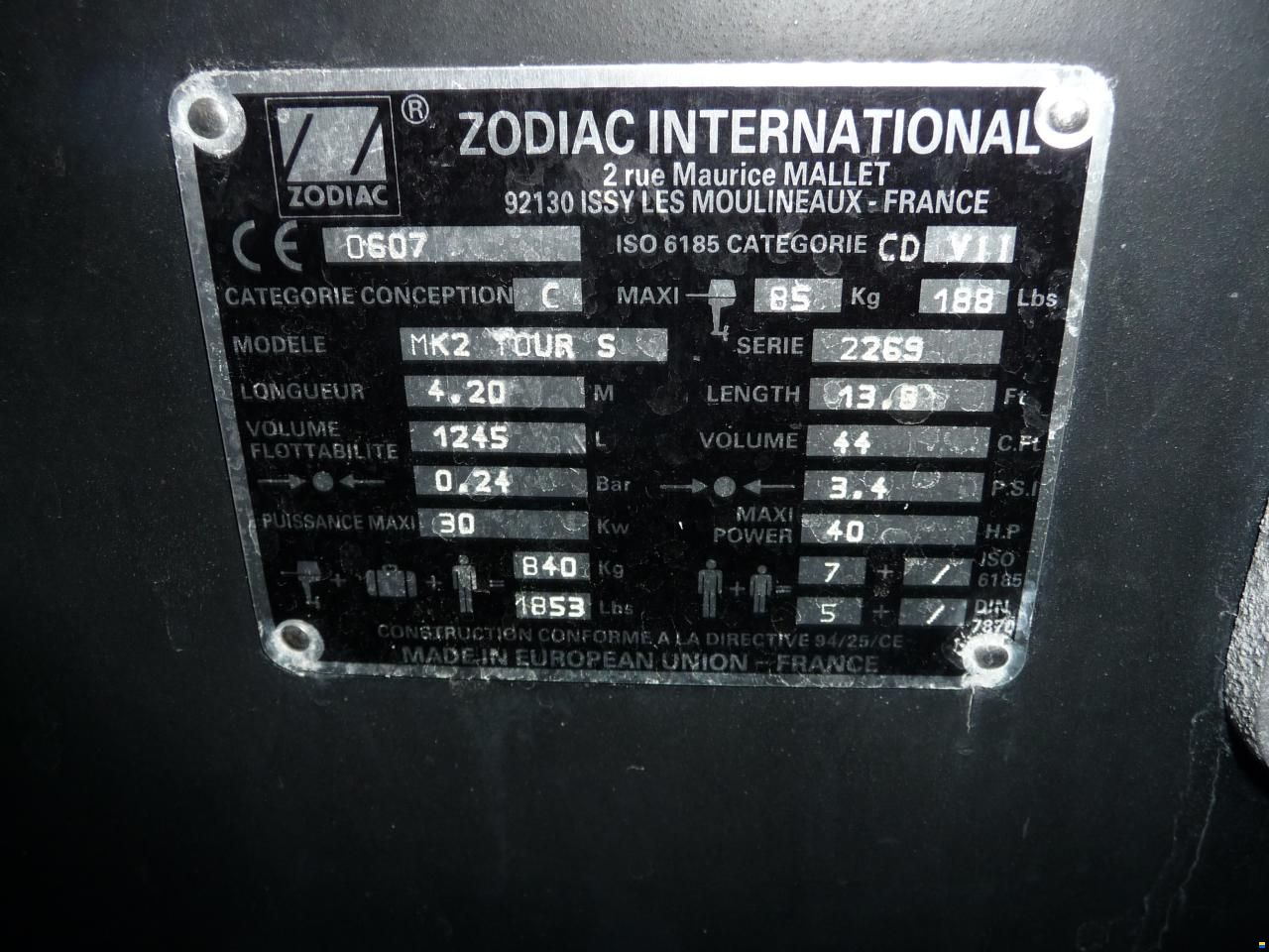 Zodiac MK2 Touring S