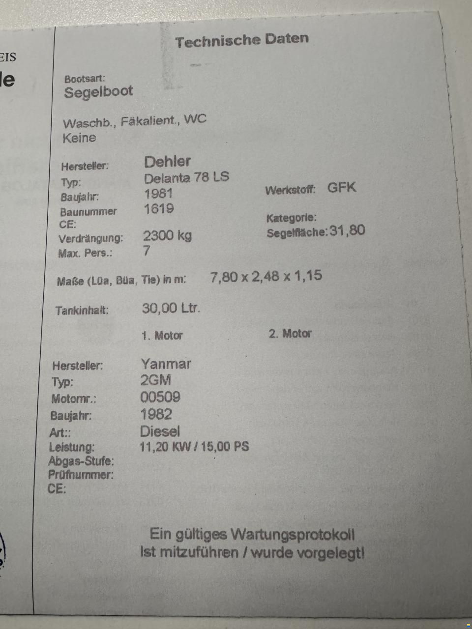 Dehler Delanta 78 LS