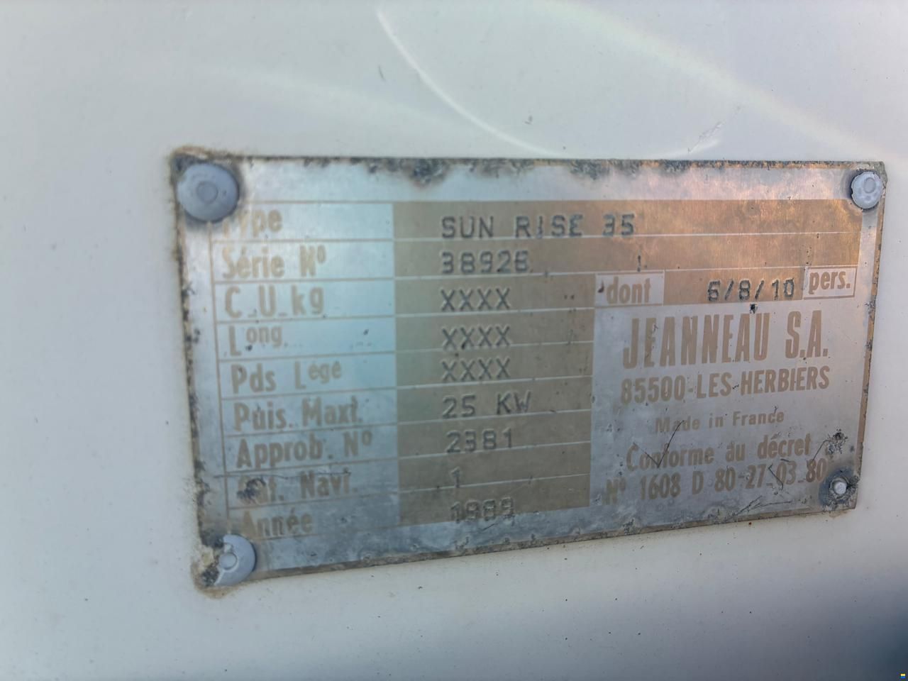 Jeanneau Sun Rise 35