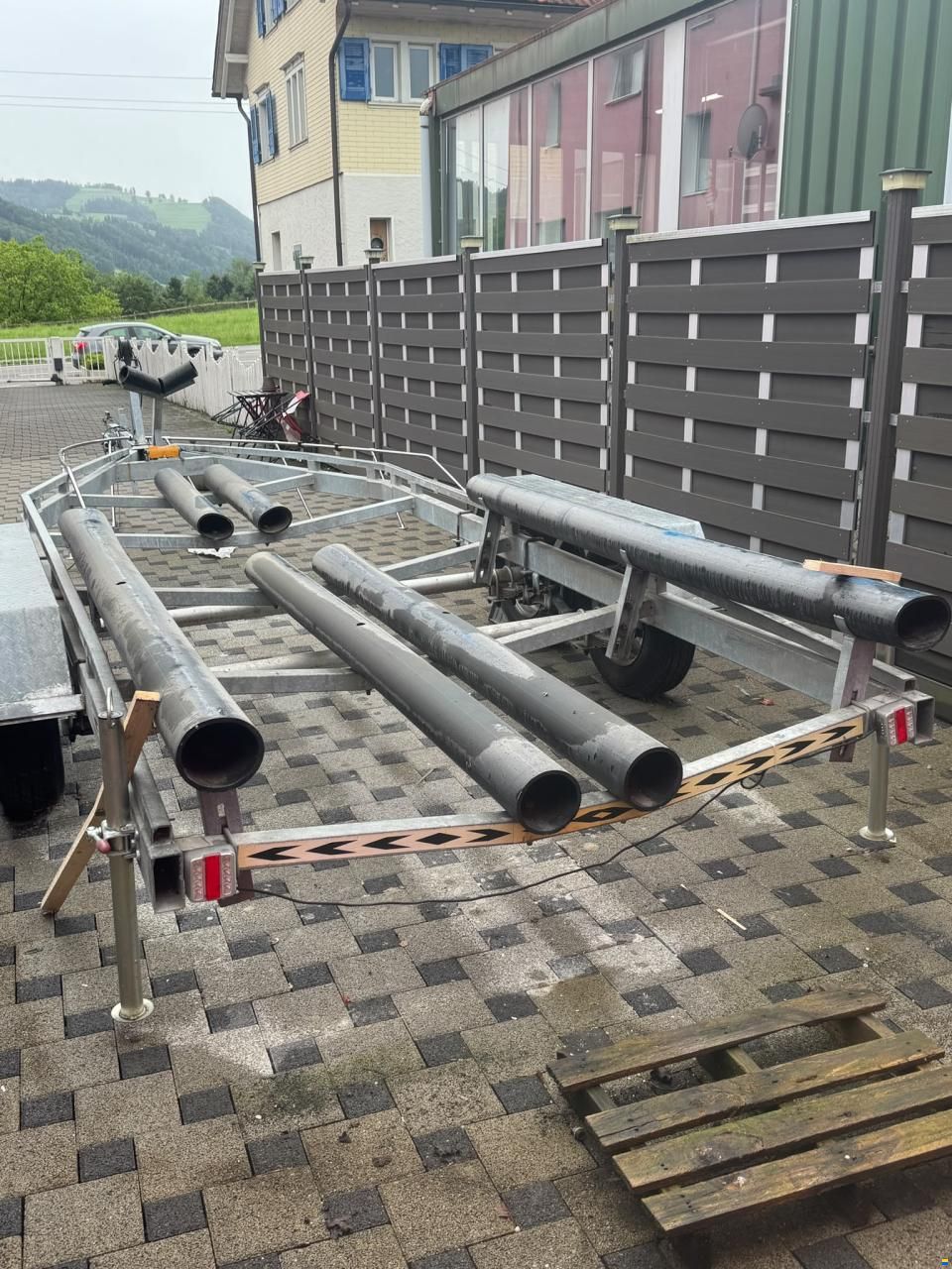 Schwerlast-Bootstrailer-Tandemachse
