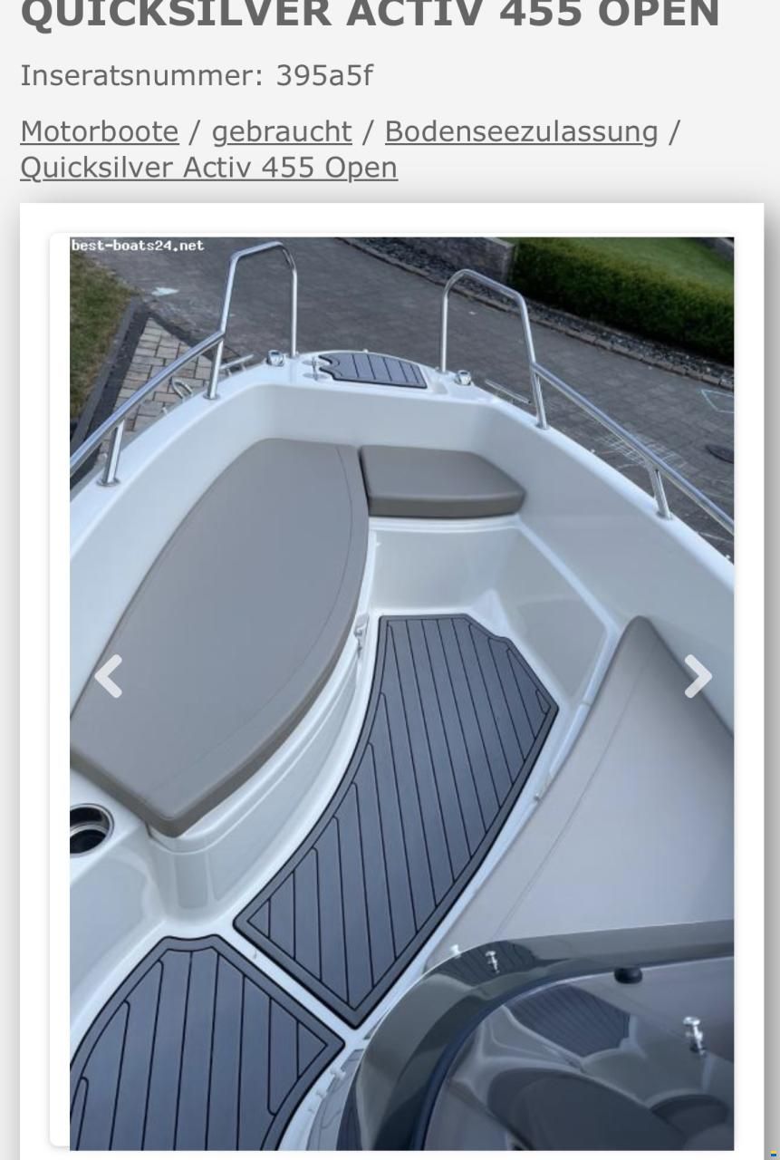 Quicksilver 455 Active Open