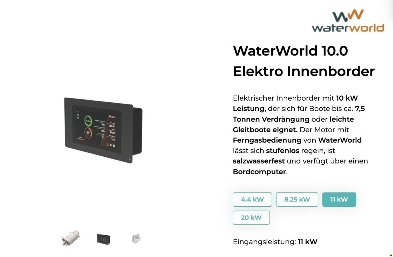 WaterWorld 10.0 Elektro Innenborder
