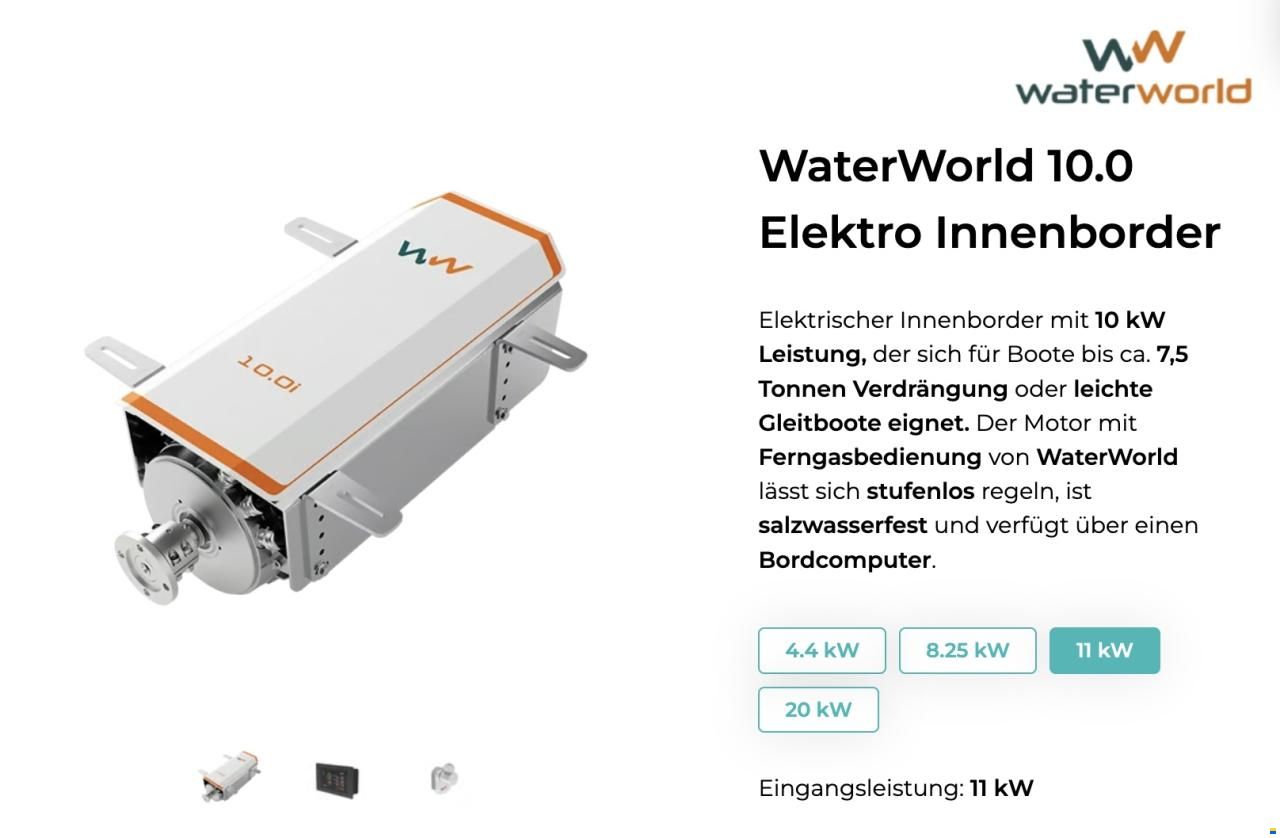 WaterWorld 10.0 Elektro Innenborder