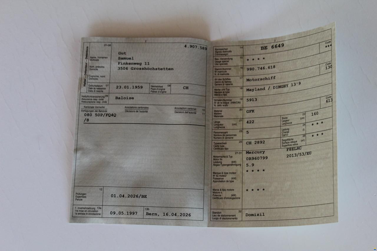 Mayland / Dinghi 13' / 9'