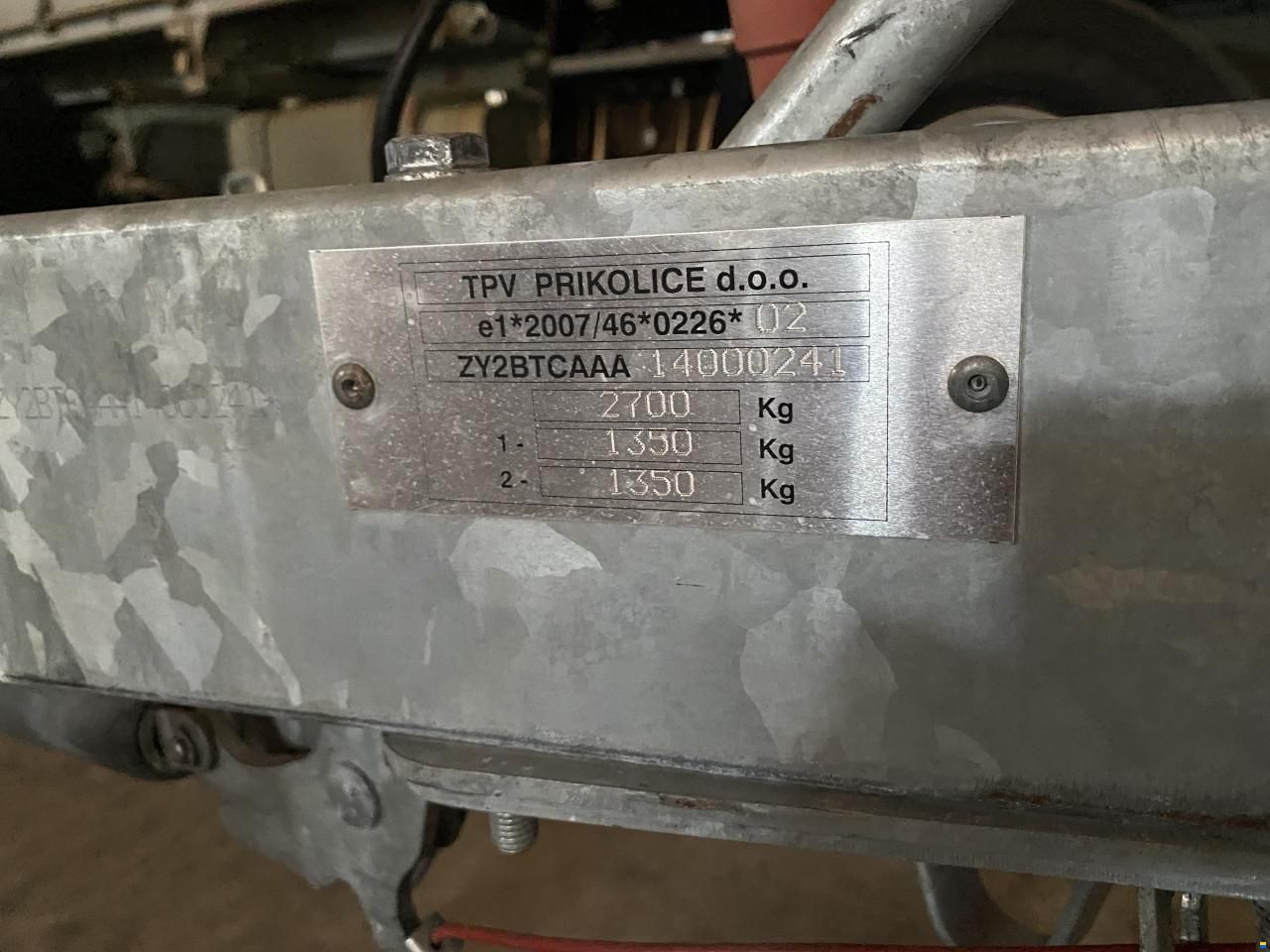 TPV Bootsanh&auml;nger 2700kg