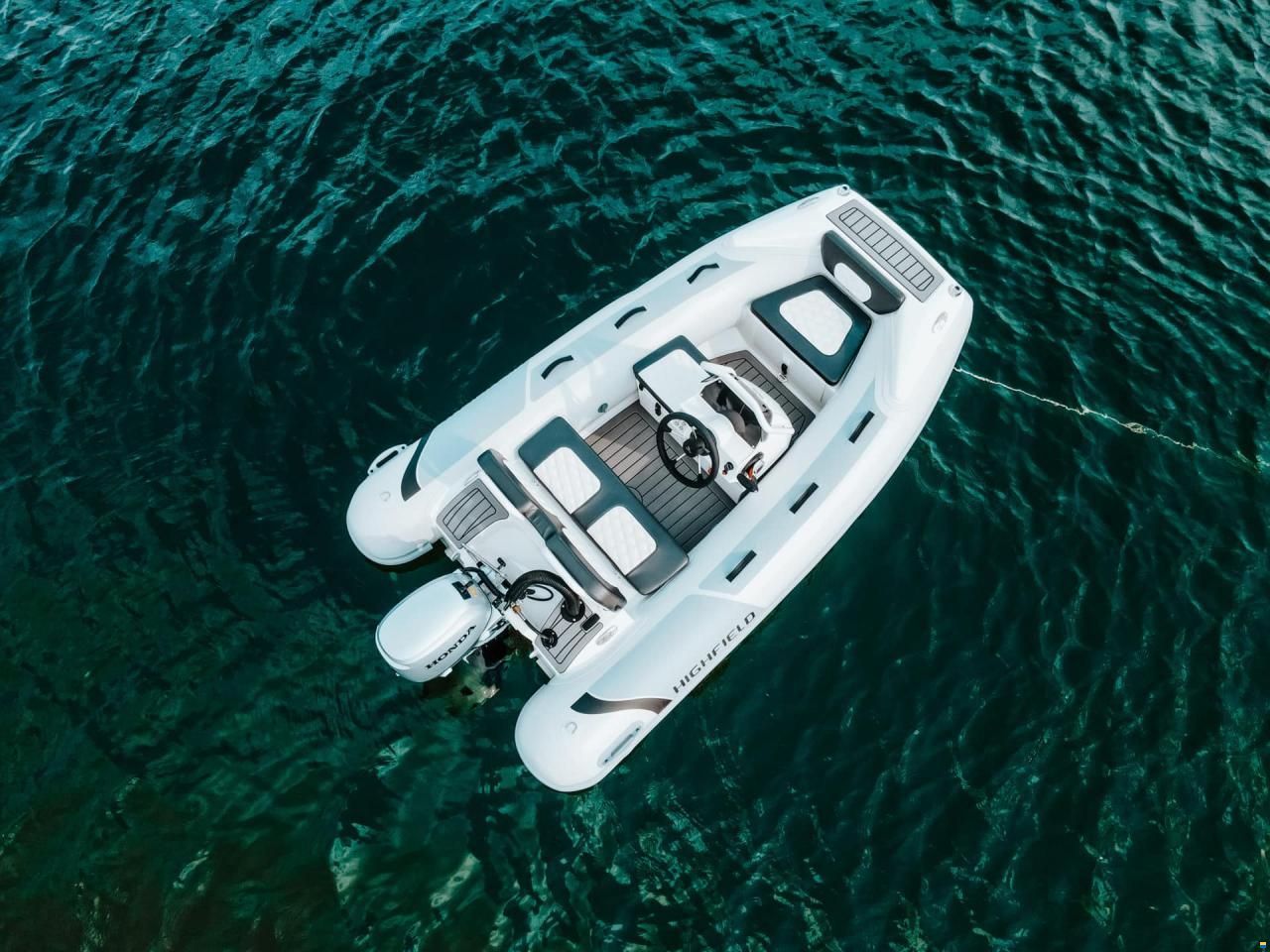 Highfield Sport 300 White HYPALON With Honda BF30