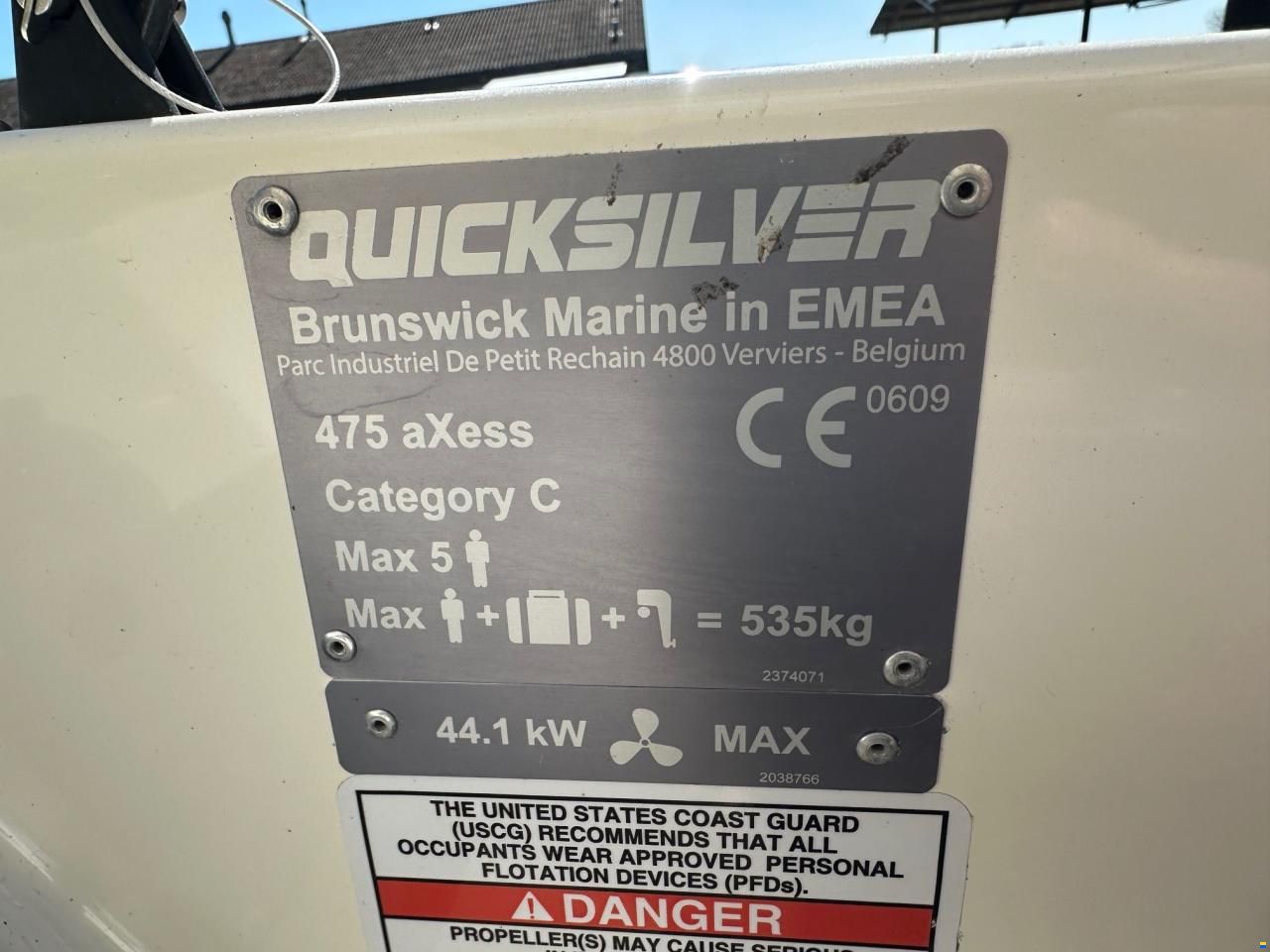 Quicksilver 475 Axess (2022) med Mercury 60 HK (2020