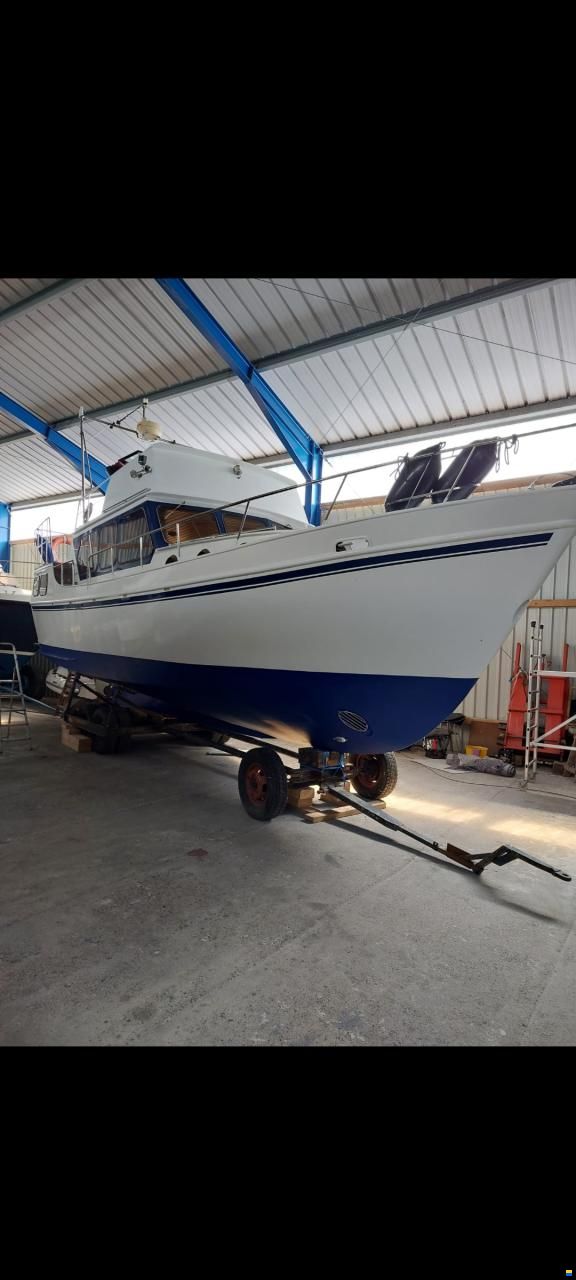 Gruno Motoryacht Stahlboot Verdr&auml;nger Fly