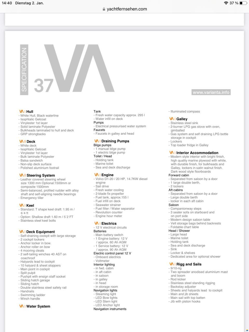 Hanse Varianta 37