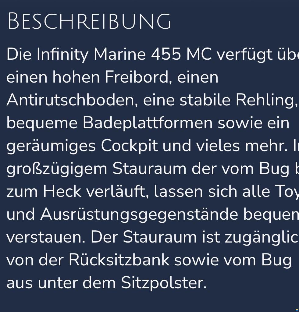 Infinity 455 MC