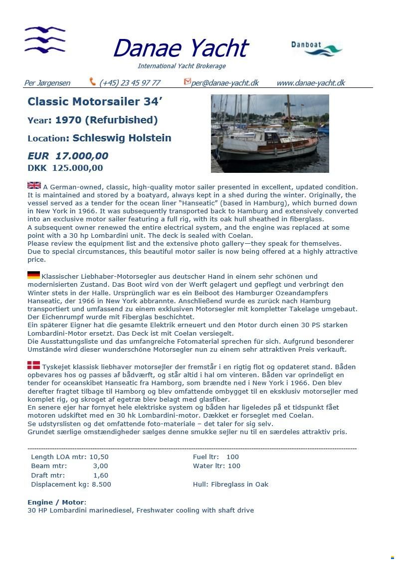 Classic Yachten Traditionssegler 10,50 Meter