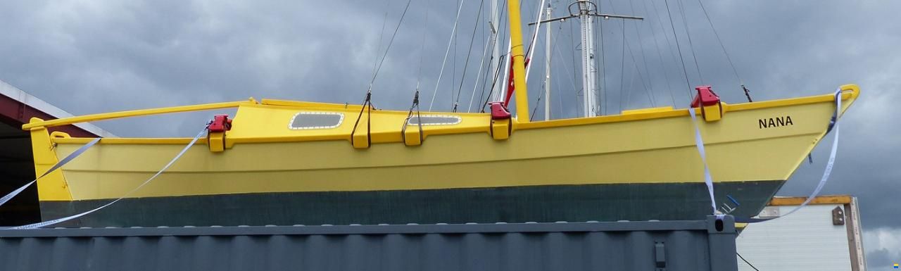 Amateur Wharram Tiki 26 catamaran