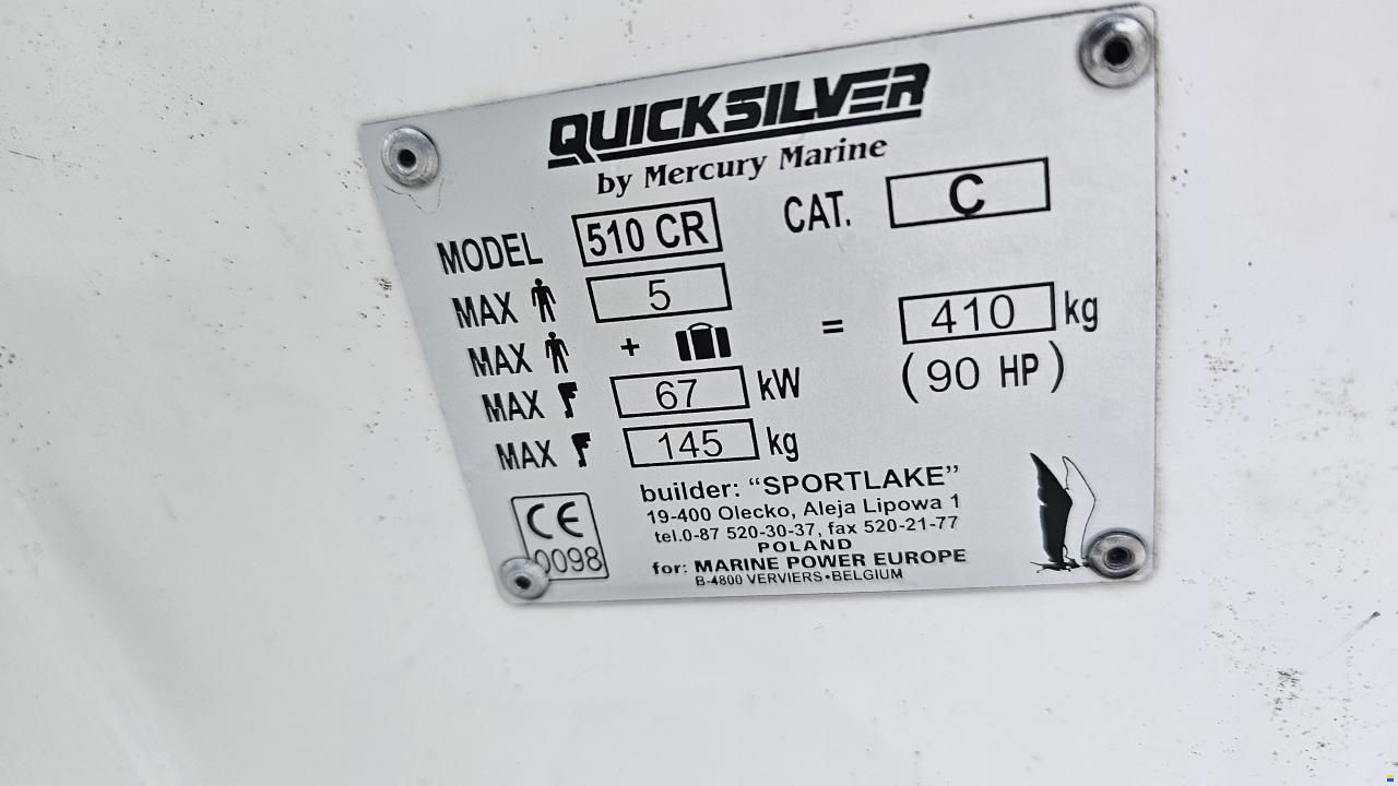 Quicksilver 510 Cabin 60 PS Mercury